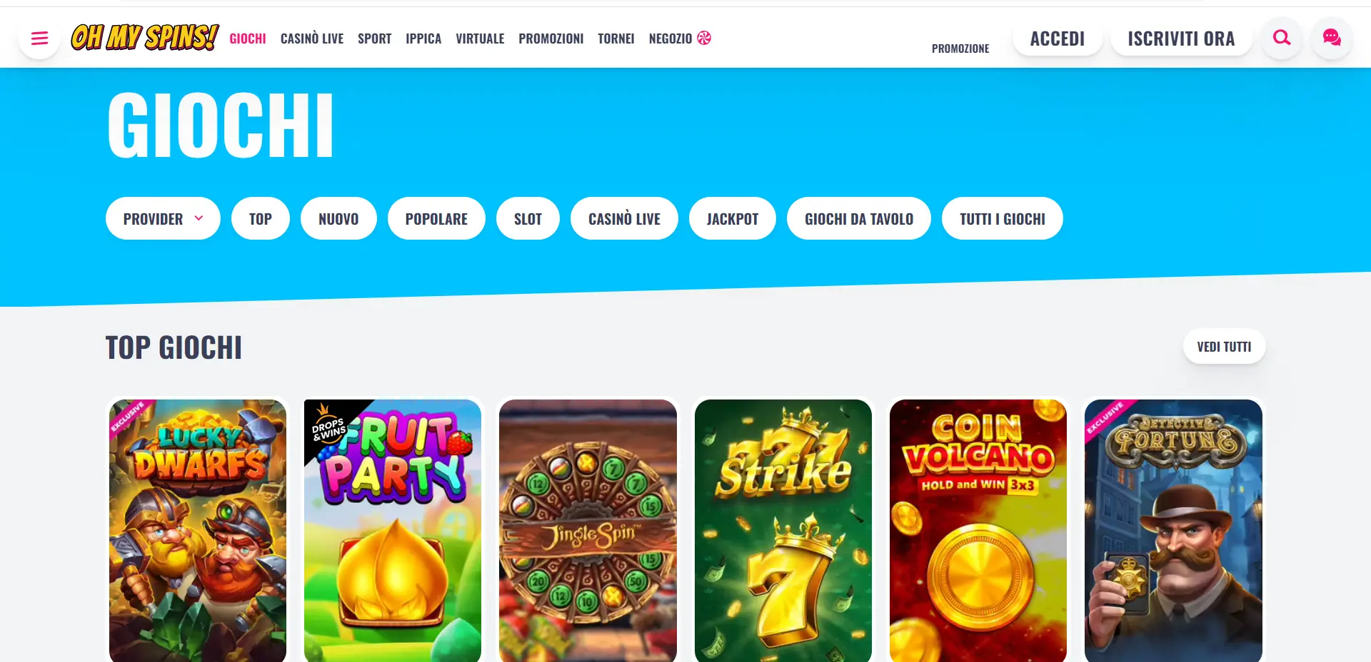Selezione di giochi