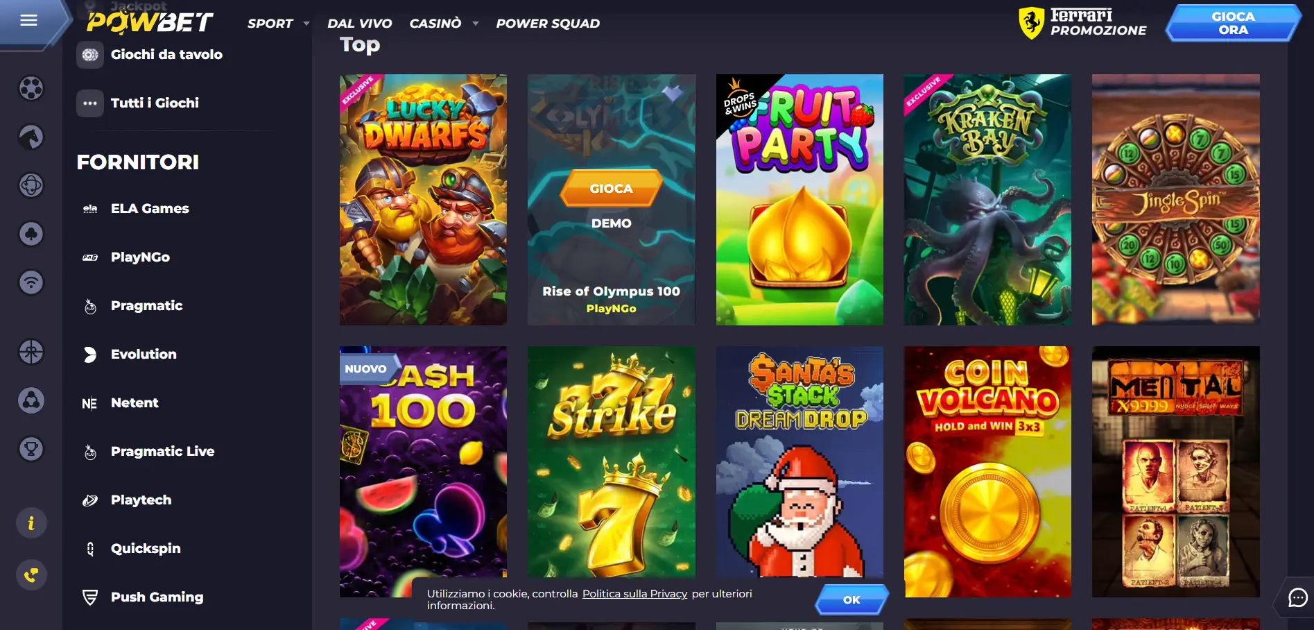 Powbet Casino online