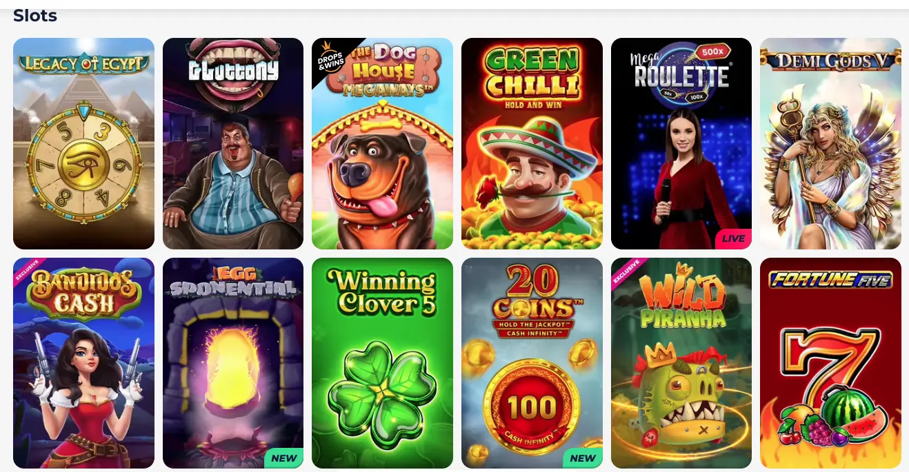 Selezione dei giochi