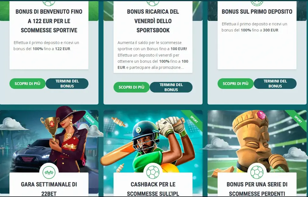 Bonus e promozioni