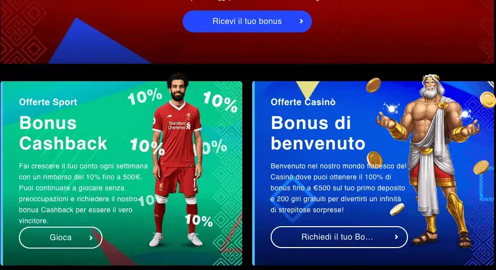 Bonus e promozioni