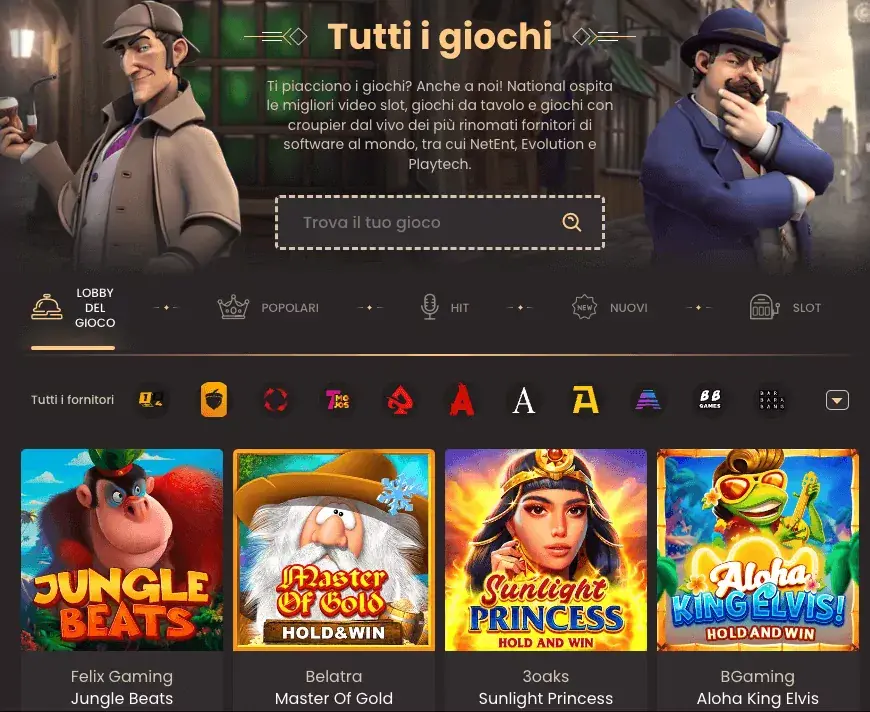 Selezione dei giochi