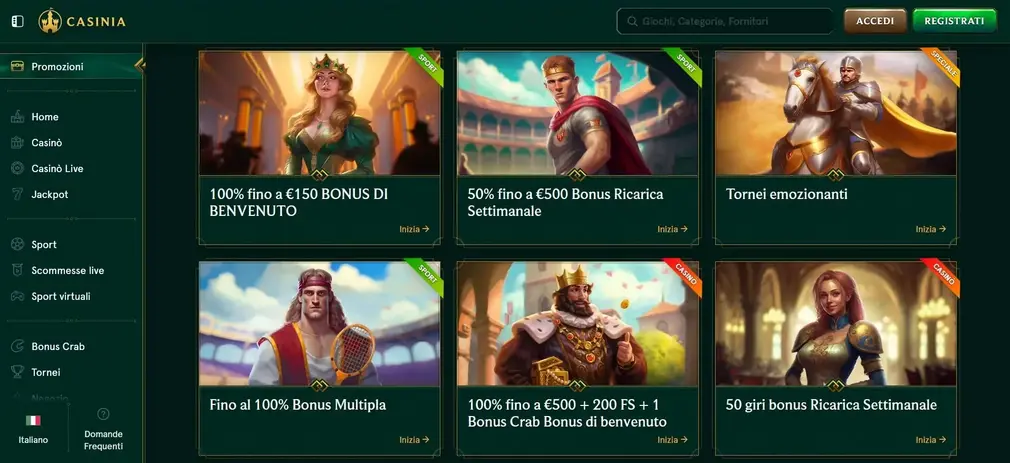 Selezione dei giochi