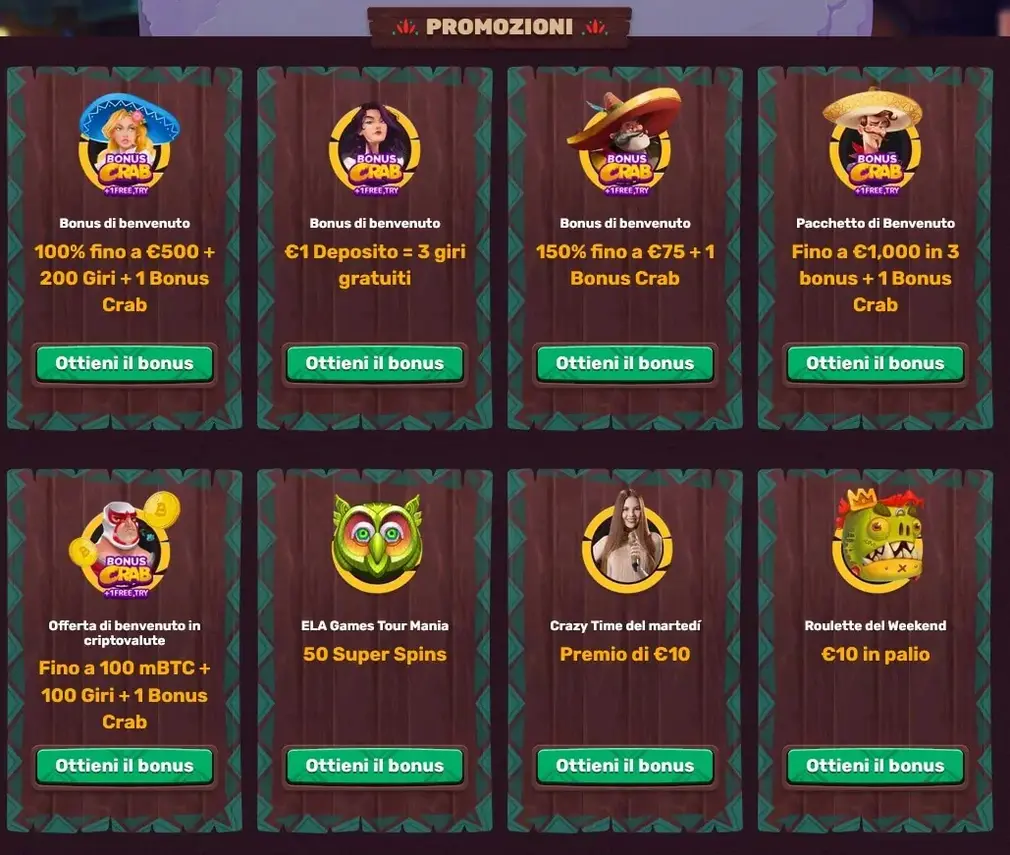 Bonus di benvenuto