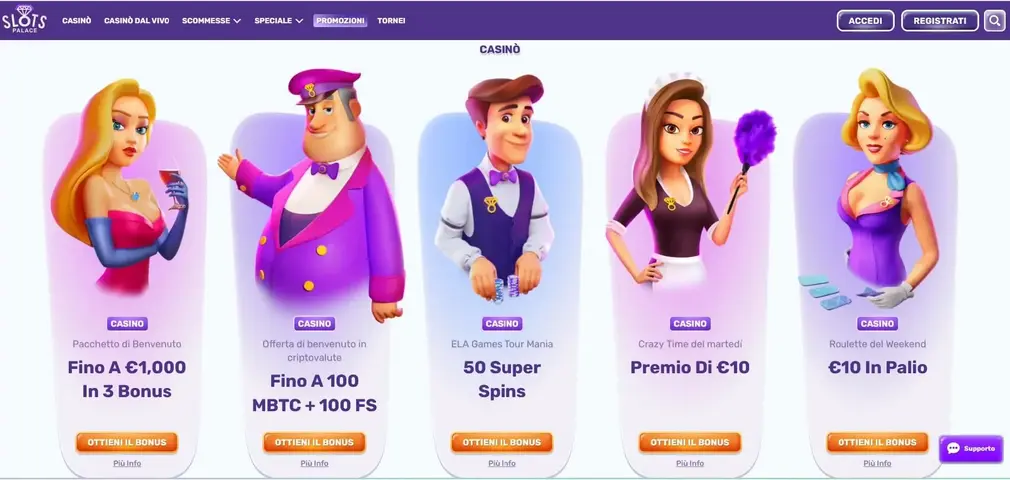 Presenza della sezione scommesse